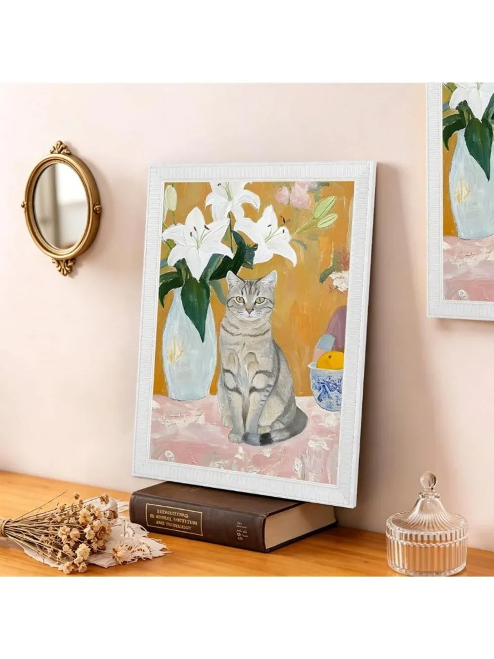 Ornate White 18x24 Picture Frame - Ridged Embossed Design for Posters & Art